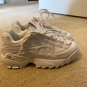 White Fila Disrupters
